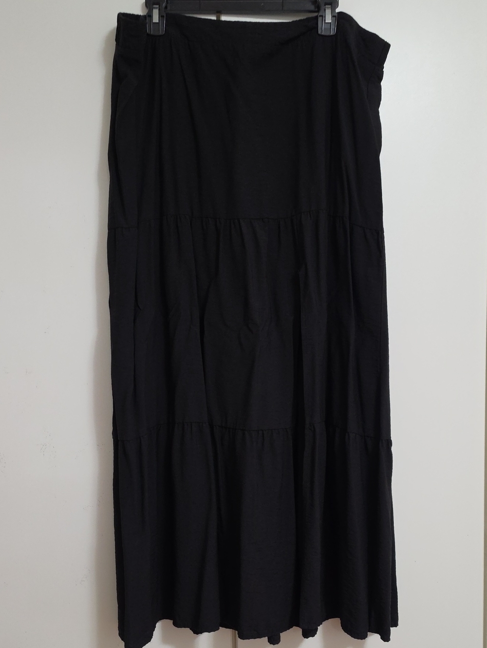 Nine West Black Tiered Maxi Skirt